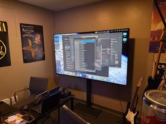 Music studio space inside Jam Space rehearsal facility, Denver